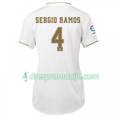 Real Madrid Dres Sergio Ramos 4 Ženska Domaći 2019/20 Kratkih Rukava Real Madrid Dres Sergio Ramos 4 Ženska Domaći 2019/20 Kratkih Rukava